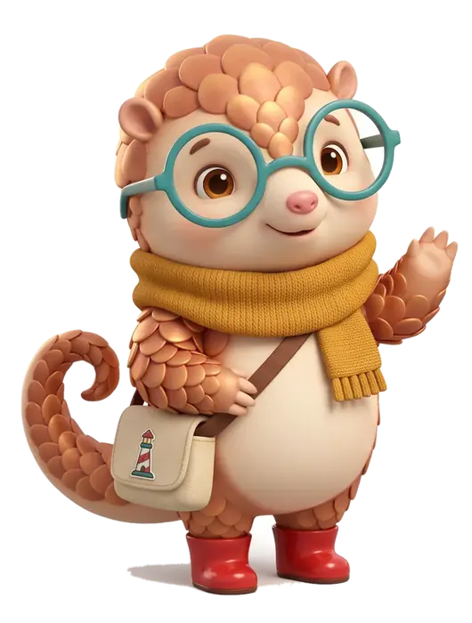 Pebble the pangolin waving